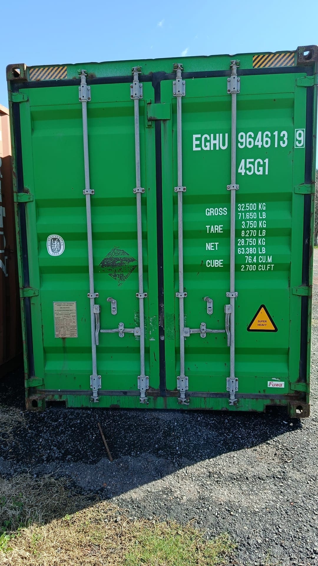 Container Marítimo 40 Pies Color Verde