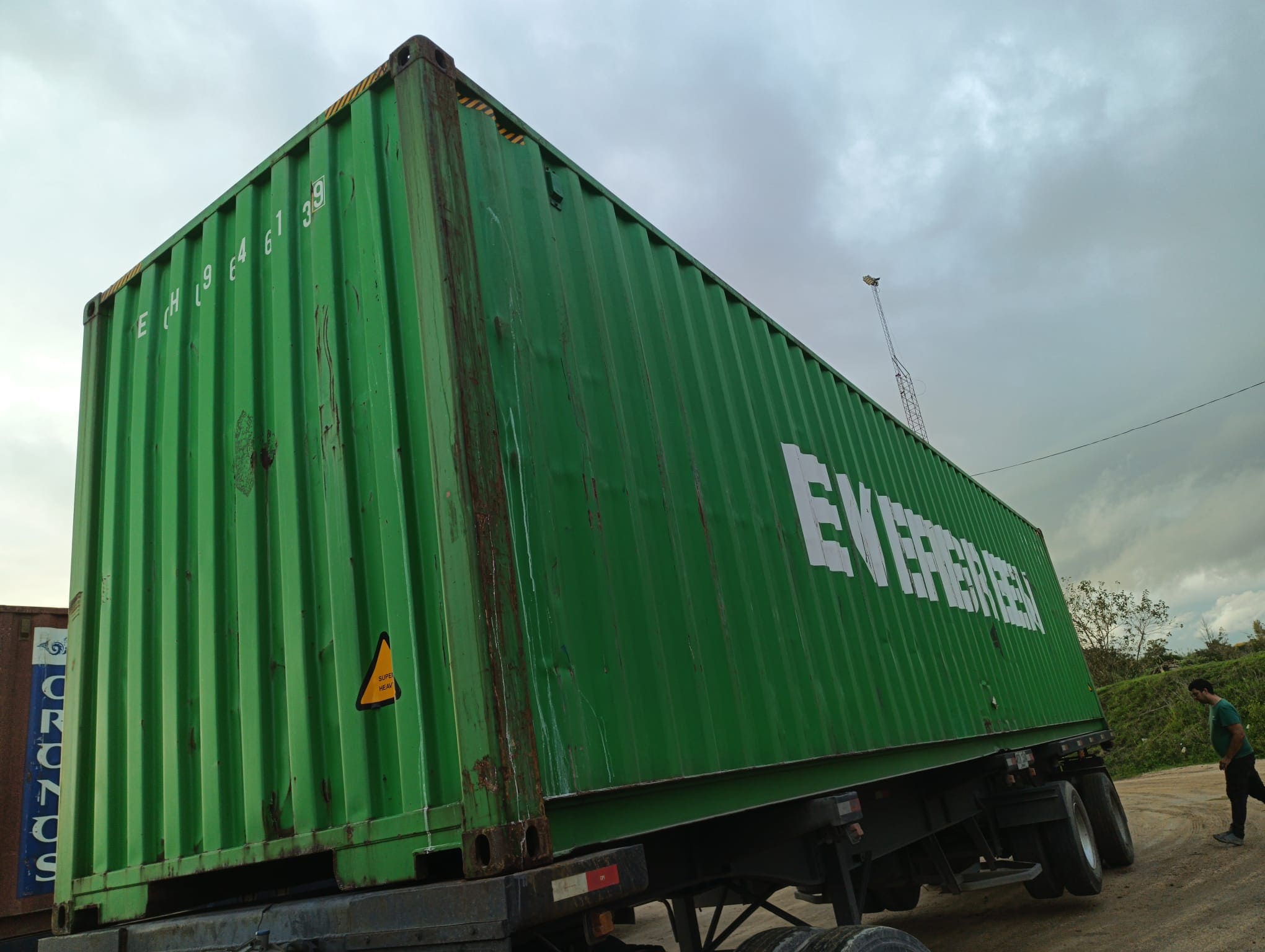 Container Marítimo 40 Pies Color Verde