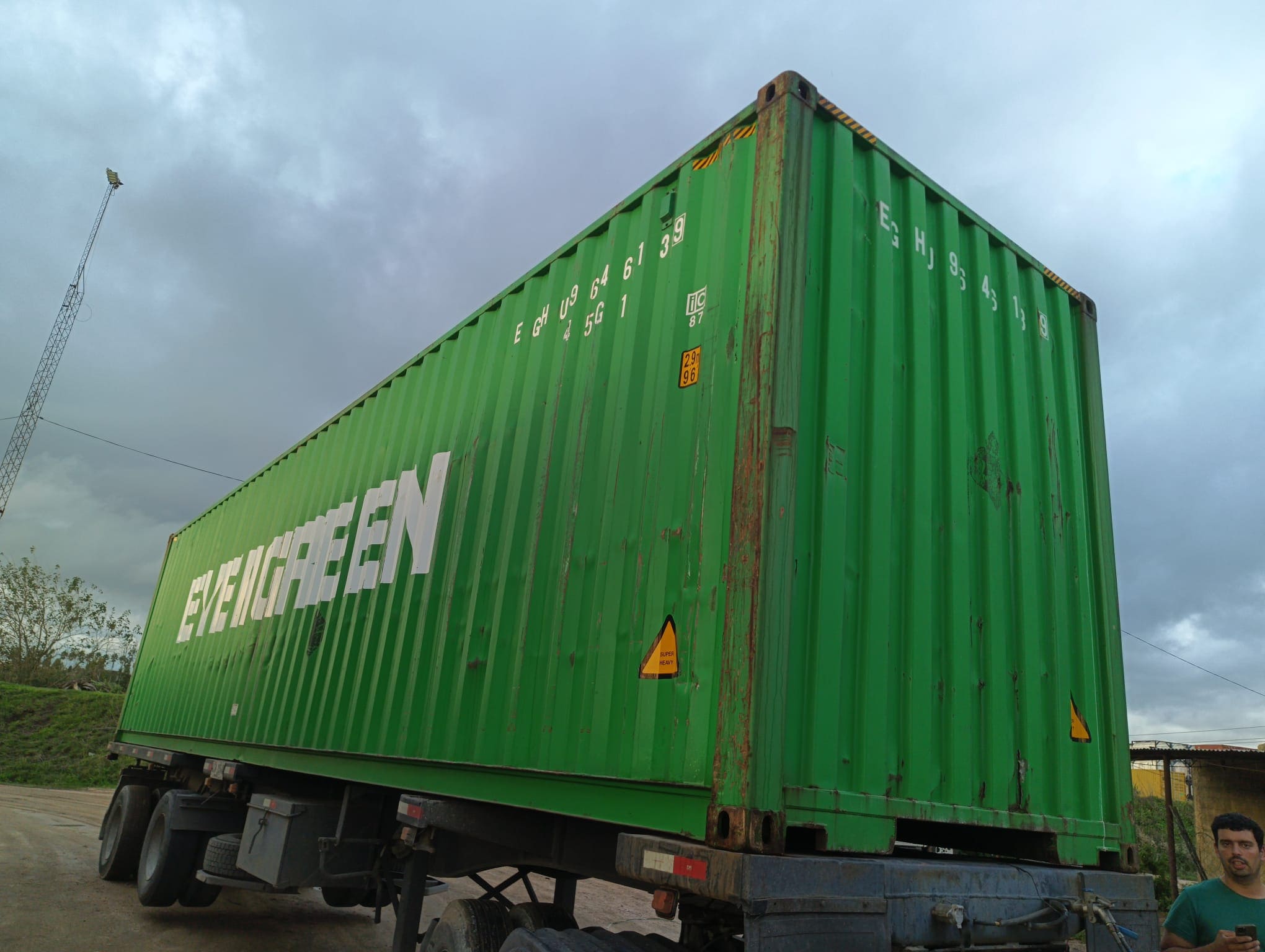 Container Marítimo 40 Pies Color Verde
