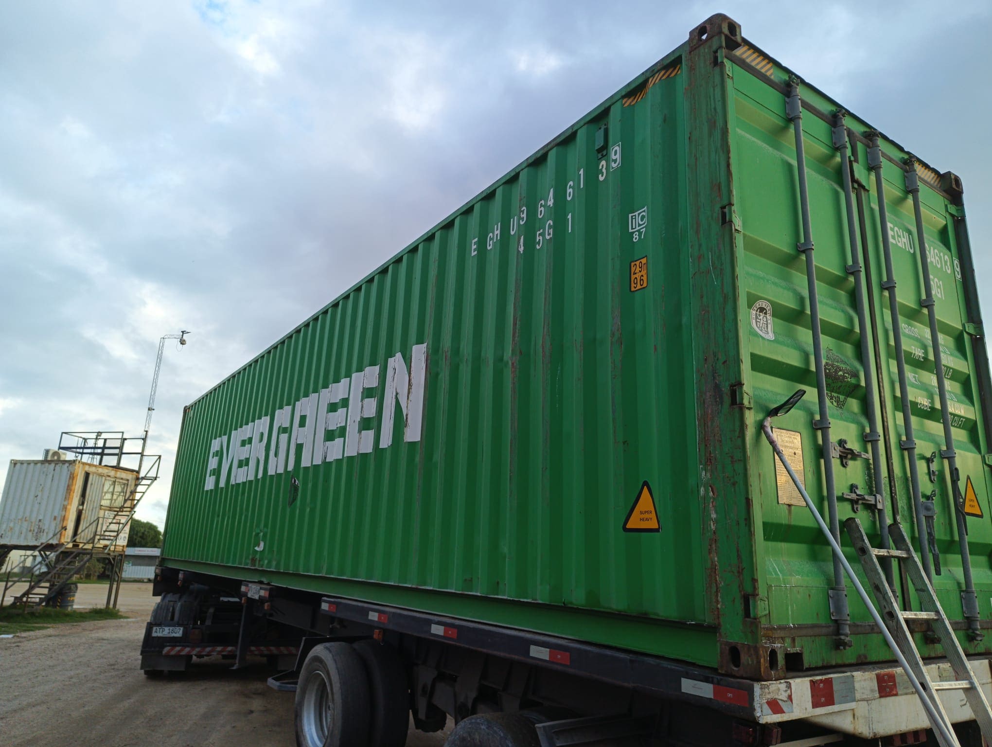 Container Marítimo 40 Pies Color Verde